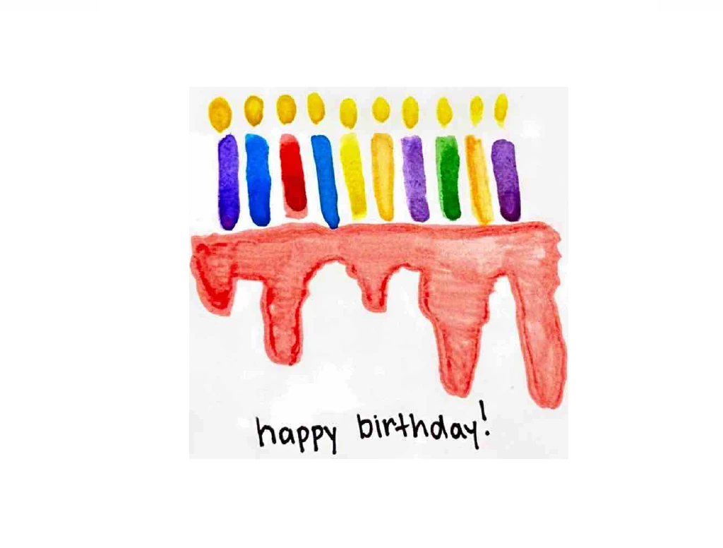 Birthday cake card by Viv